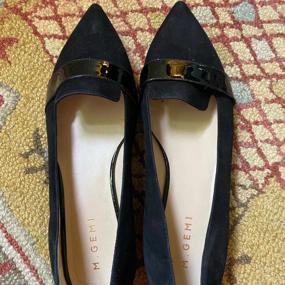 M. Gemi suede point toe flats in a size 42